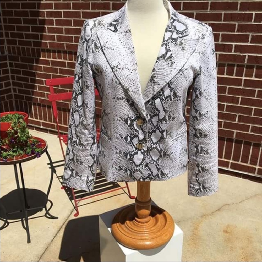 Patrick Christopher Reptile Print Blazer - image 2